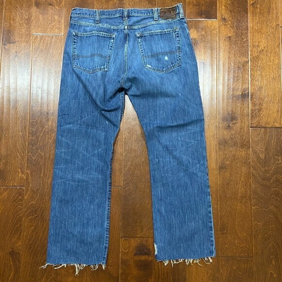 Polo Ralph Lauren Vintage Distressed Denim Blue Jeans Men's Size 36 - Picture 4 of 8
